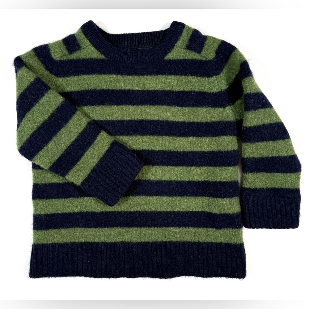 VINTAGE GAP Boys Y2K Lambs Wool‎ Striped Sweater 4 Years Preppy Classic Rubgy 03